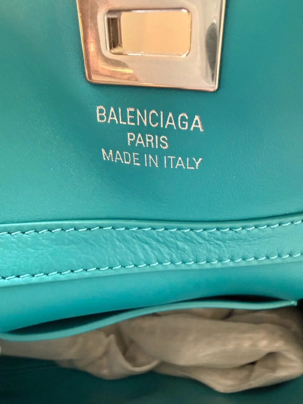 Brand New Balenciaga Teal Nano Rodeo Bag - Picture 8 of 9